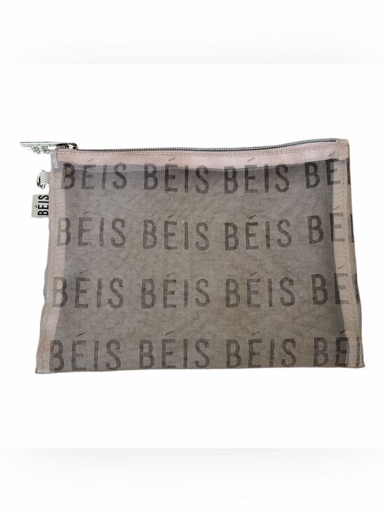 BEIS Handbags - Beis Mesh Toiletry Neutral Zip Bag